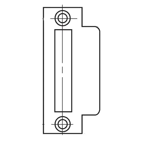 2" Extended Lip ASA Mortise Strike Satin Chrome Finish 2" Extended Lip ASA Mortise Strike Satin Chrome Finish