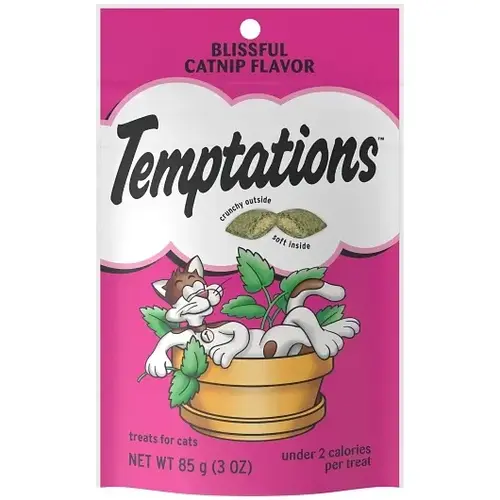 Temptations Blissful Catnip Flavor Cat Treats, 3 Ounce, 12 Per Case Temptations Blissful Catnip Flavor Cat Treats, 3 Ounce, 12 Per Case