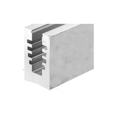 B5A Series Mill 120" Square Bottom Mount Base Shoe Drilled for 1/2" Glass