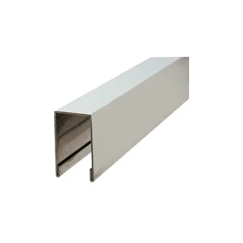 Brushed Stainless 120" Crisp Corner Flat Top U-Channel Cap Railing Brushed Stainless 120" Crisp Corner Flat Top U-Channel Cap Railing