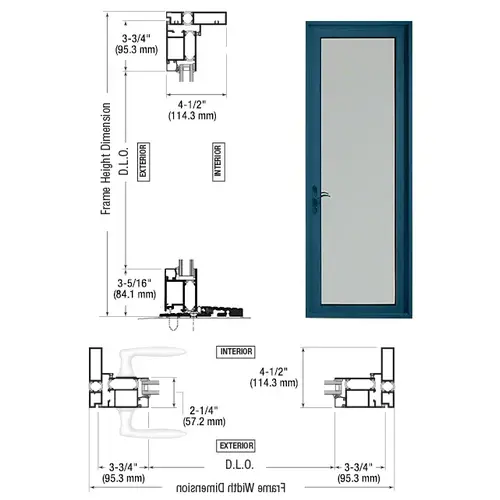 Custom KYNAR Paint Anodized Series 925 Patio Door Pivot Hinge Left Swing Out Custom KYNAR Paint Anodized Series 925 Patio Door Pivot Hinge Left Swing Out