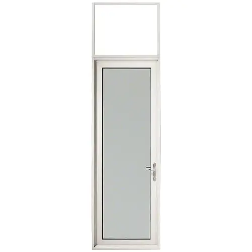 White KYNAR Paint Series 925 Single Transom Patio Door Hinge Left Swing Out White KYNAR Paint Series 925 Single Transom Patio Door Hinge Left Swing Out