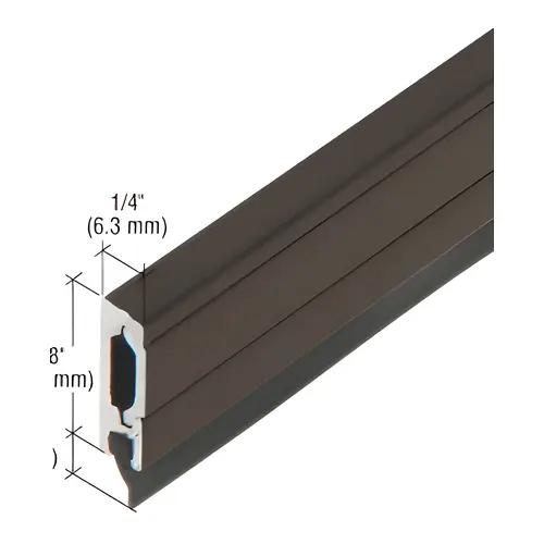 42" Entrance Door Sweep, Extruded Aluminum Material, Concealed Fasteners Design, 42" Length, Bronze Anodized Finish