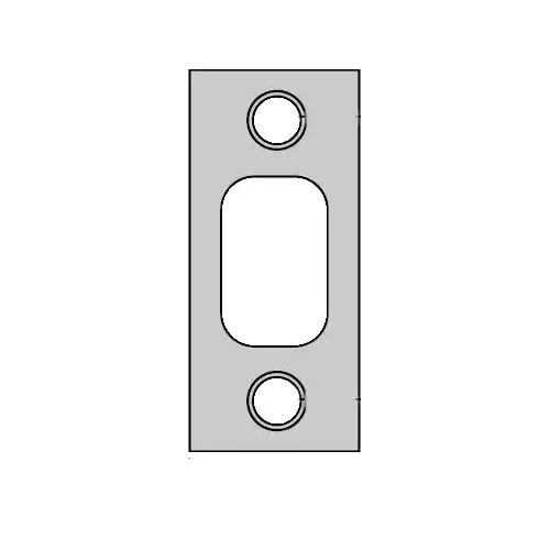 1" x 2-1/4" Square Corner Deadbolt Strike Bright Chrome Finish 1" x 2-1/4" Square Corner Deadbolt Strike Bright Chrome Finish