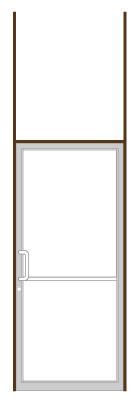 CRL-U.S. Aluminum 0V81522L36 Dark Bronze/Black Anodized Class 1 40" x 126" 451 Series Left Hand Open Back Butt Hinge Transom Frame Complete (1FT)