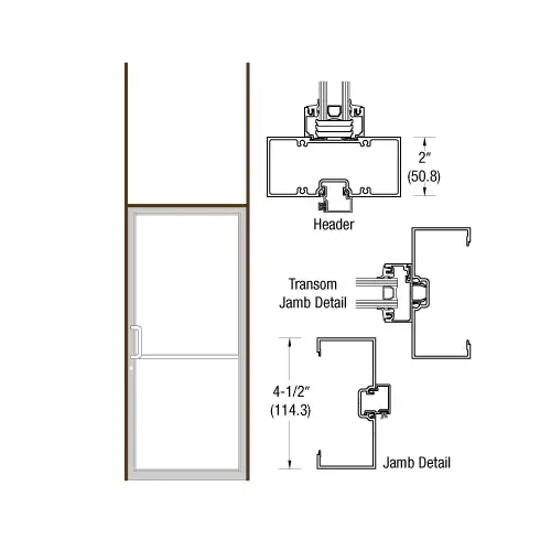 Dark Bronze/Black Anodized Class 1 40" x 126" 451 Series Left Hand Open Back Butt Hinge Transom Frame Complete (1FT) Dark Bronze/Black Anodized Class 1 40" x 126" 451 Series Left Hand Open Back Butt Hinge Transom Frame Complete (1FT)
