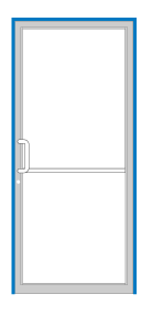 CRL-U.S. Aluminum FR71871 Custom KYNAR Paint Custom Size Series 451 Tubular Gear Hinge Up and Over Frame Complete (1F)