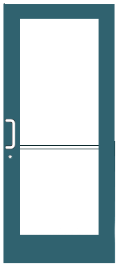 CRL-U.S. Aluminum SF61471 Custom KYNAR Paint IG600 Series Custom Single StormFront Butt Hinged Entrance for Concealed Overhead Closer