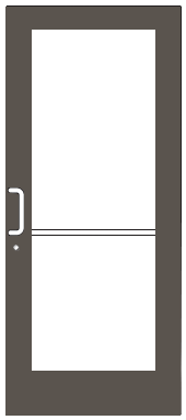 CRL-U.S. Aluminum SF61822 Class I Bronze Black Anodized IG600 Series Custom Single StormFront Gear Hinged Entrance for Surface Closer