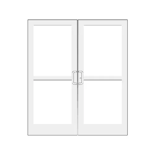 White KYNAR Paint IG600 Series Custom Pair StormFront Gear Hinged Entrance for Panic and Surface Closer