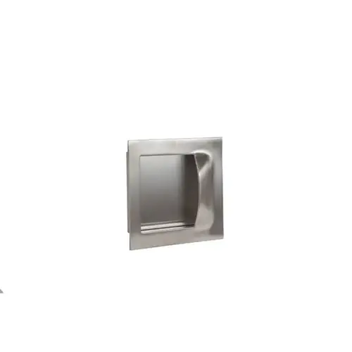 5" x 5" Square Flush Pull Satin Stainless Steel Finish