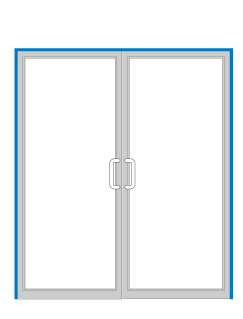 CRL-U.S. Aluminum 0Z7282272 Bronze Anodized 2" x 4-1/2" Open Back Up and Over Frame for Pair Doors with Concealed Vertical Rod Panics, Surface Mount Closers, and Gear Hinges