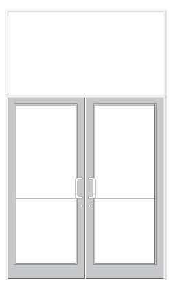 CRL-U.S. Aluminum FD32252 White KYNAR Paint 75-1/2" x 126" Series DF800 Tubular Offset Pivot Transom Frame Complete (2FT)