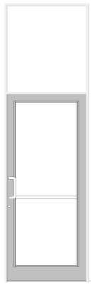 CRL-U.S. Aluminum FD31652 White KYNAR Paint 39-1/2" x 126" Series DF800 Tubular Offset Hung Transom Frame Blank (1FT)