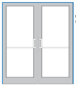 CRL-U.S. Aluminum FD12652 White KYNAR Paint 75-1/2" x 85-3/4" Series DF800 Tubular Offset Hung Up and Over Frame Blank (2F)