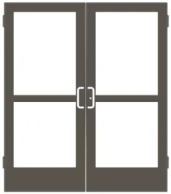 CRLU S Aluminum Dark BronzeBlack Anodized Class 1 Custom Pair StormFront Series IG500 StormFront Butt Hinged Entrance Doors For Panics and SZ42522 CRLU S Aluminum Dark BronzeBlack Anodized Class 1 Custom Pair StormFront Series IG500 StormFront Butt Hinged Entrance Doors For Panics and SZ42522