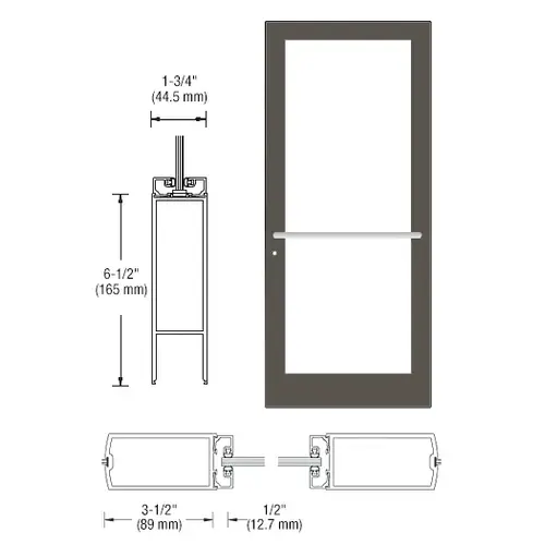 Bronze Black Anodized Custom Single Series 400 Medium Stile Center Pivot Entrance Door for Overhead Concealed Door Closer Bronze Black Anodized Custom Single Series 400 Medium Stile Center Pivot Entrance Door for Overhead Concealed Door Closer