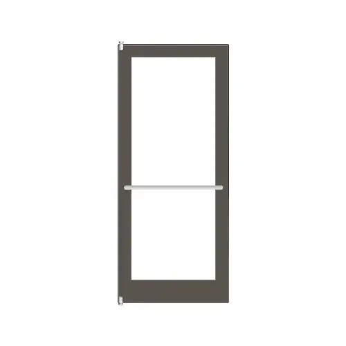 Bronze Black Anodized 400 Series Medium Stile Inactive Leaf of Pair 3'0 x 7'0 Center Hung for OHCC w/Standard Push Bars Complete Door Std. MS Lock & Bottom Rail Bronze Black Anodized 400 Series Medium Stile Inactive Leaf of Pair 3'0 x 7'0 Center Hung for OHCC w/Standard Push Bars Complete Door Std. MS Lock & Bottom Rail