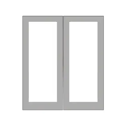 Clear Anodized Custom Size Blank Pair 550 Wide Center Stile Entrance Doors - No Prep Clear Anodized Custom Size Blank Pair 550 Wide Center Stile Entrance Doors - No Prep
