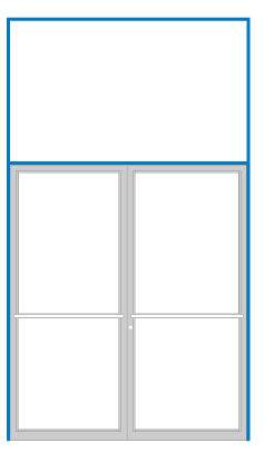 CRL-U.S. Aluminum FR92711 Custom Size 451 Series Clear Anodized Class 1 Transom Frame Complete (2FT)