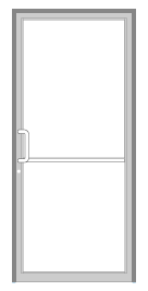 CRL-U.S. Aluminum FR41511 Custom Sized Clear Anodized Series 450 Tubular Butt Hinge Up and Over Frame Complete (1F)