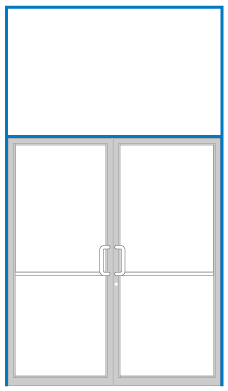CRL-U.S. Aluminum FR92271 Custom Size Custom Paint Series 451 Tubular Offset Pivot Transom Frame Complete (2FT)