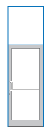 CRL-U.S. Aluminum FD31571 Custom Paint 39-1/2" x 126" Series DF800 Tubular Butt Hinge Transom Frame Complete (1FT)