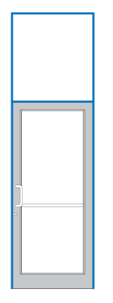 CRL-U.S. Aluminum FD31271 Custom KYNAR Paint 39-1/2" x 126" Series DF800 Tubular Offset Pivot Transom Frame Complete (1FT)
