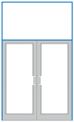 CRL-U.S. Aluminum FD32671 Custom KYNAR Paint 75-1/2" x 126" Series DF800 Tubular Offset Hung Transom Frame Blank (2FT)