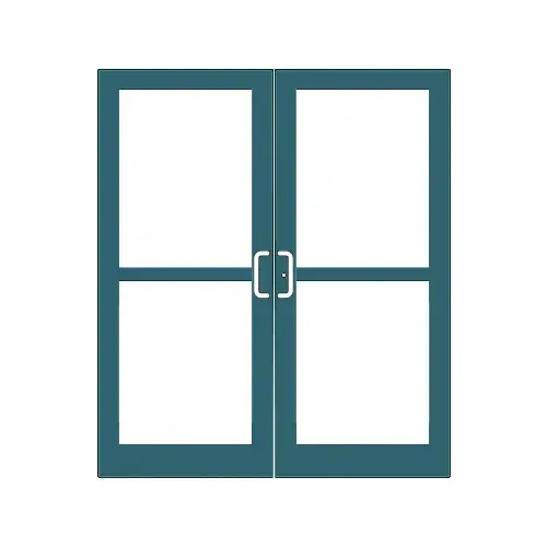 Custom KYNAR Paint Custom Pair Series 400 Medium Stile Offset Hung Geared Hinge Entrance Doors for Panics and Surface Mount Door Closers Custom KYNAR Paint Custom Pair Series 400 Medium Stile Offset Hung Geared Hinge Entrance Doors for Panics and Surface Mount Door Closers