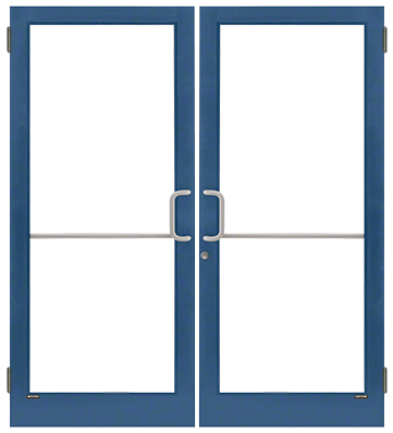 CRL-U.S. Aluminum 1D42571 Custom KYNAR Paint Custom Pair Series 400T Thermal Medium Stile Butt Hinge Entrance Doors for Surface Mount Door Closers