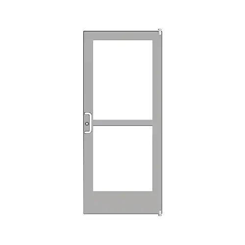 White KYNAR Paint Standard Single 36" x 84" Series 400 Medium Stile Left Side Latch Offset Pivot Entrance Door for Surface Mount Door Closer White KYNAR Paint Standard Single 36" x 84" Series 400 Medium Stile Left Side Latch Offset Pivot Entrance Door for Surface Mount Door Closer