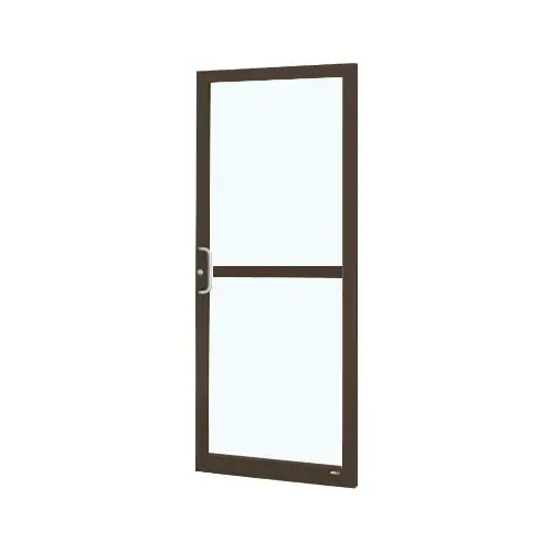 Bronze Black Anodized Custom Single Series 250 Narrow Stile Geared Hinge Entrance Door With Panic for Surface Mount Door Closer Bronze Black Anodized Custom Single Series 250 Narrow Stile Geared Hinge Entrance Door With Panic for Surface Mount Door Closer