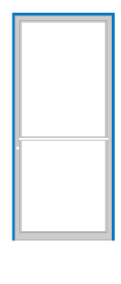 CRL-U.S. Aluminum FR71752 Custom Size Bone White KYNAR Paint Series 451 Tubular Center Hung Up and Over Frame Complete (1F)