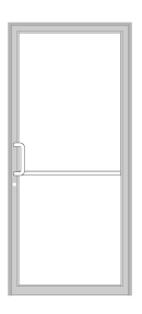 CRL-U.S. Aluminum FR41811 Custom Sized Clear Anodized Series 450 Tubular Gear Hinge Up and Over Frame Complete (1F)
