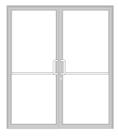 CRL-U.S. Aluminum FR42811 Custom Sized Clear Anodized Series 450 Tubular Gear Hinge Up and Over Frame Complete (2F)