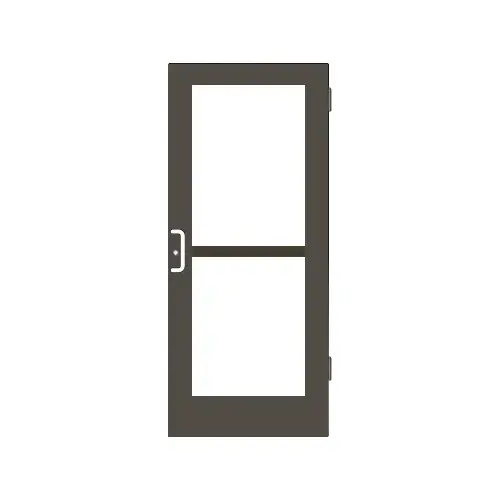 Dark Bronze/Black Anodized Class 1 StormFront Series Custom Single Butt Hinge Entrance Door For Panic and Surface Mount Door Closer