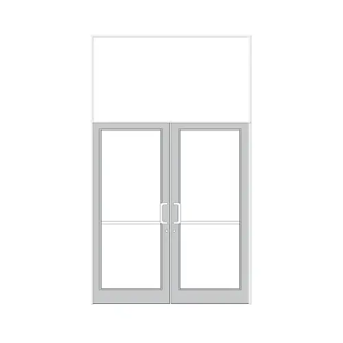 White KYNAR Paint 75-1/2" x 126" Series DF800 Tubular Butt Hinge Transom Frame Complete (2FT) White KYNAR Paint 75-1/2" x 126" Series DF800 Tubular Butt Hinge Transom Frame Complete (2FT)