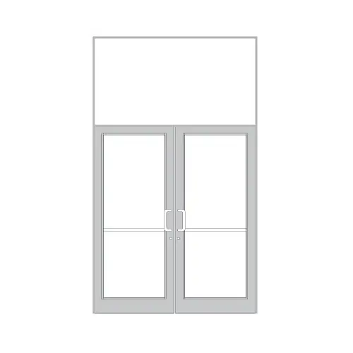 Clear Anodized Class 1 75-1/2" x 126" Series DF800 Tubular Butt Hinge Transom Frame Complete (2FT) Clear Anodized Class 1 75-1/2" x 126" Series DF800 Tubular Butt Hinge Transom Frame Complete (2FT)