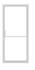 CRL-U.S. Aluminum 0B41552 Custom Sized White KYNAR Paint Series 450 Open Back Butt Hinge Up and Over Frame Complete (1F)