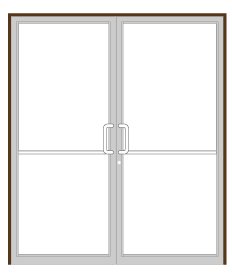 CRL-U.S. Aluminum TB72222 Class I Dark Bronze/Black Anodized Class 1 Custom Size Series IT451 Open Back Offset Pivot Up and Over Frame Complete (2F)