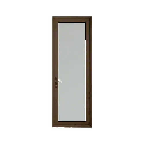 Custom Series 900 Class l Bronze Black Anodized Hinged Left Swing Out Terrace Single Door with 3-3/4" Bottom Rail and Standard Threshold