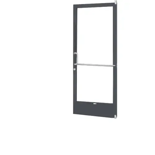 Bronze Black Anodized 250 Series Narrow Stile (RHR) HRSO Single 3'0 x 7'0 Offset Hung with Pivots for Surf Mount Closer Complete Door for 1" Glass with Standard MS Lock and Bottom Rail Bronze Black Anodized 250 Series Narrow Stile (RHR) HRSO Single 3'0 x 7'0 Offset Hung with Pivots for Surf Mount Closer Complete Door for 1" Glass with Standard MS Lock and Bottom Rail