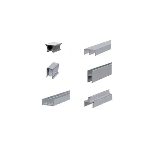 Satin Anodized 72" Deluxe Packaged Track Assembly D603 Upper and D601 Rail with Nylon Wheels