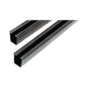 CRL GV72BL 72" Glass Barrier Post Rigid Glazing Vinyl Black