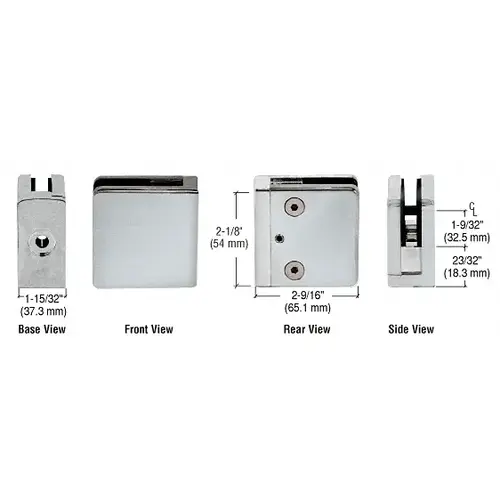 CRL Z934BS 316 Brushed Stainless Z-Series Flat Surface Mount