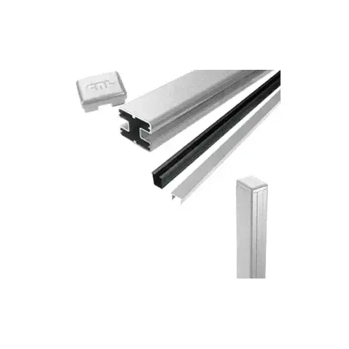 Silver Metallic AWS 2" x 2-5/8" Rectangular 180 Degree 36" End Post Kit