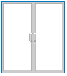 CRL-U.S. Aluminum 0F72571 IG600 Series Custom KYNAR Paint Custom Up/Over Butt Hinge Two Door Frames