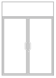 CRL-U.S. Aluminum 0F92811 IG600 Series Clear Anodized Custom Transom Door Frame for Geared Hinge, Flushbolt Strike, and Surface Closer