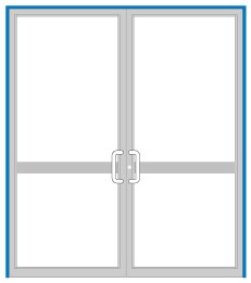 CRL-U.S. Aluminum 0P72871 IG600 Series Custom KYNAR Paint Custom Up/Over Door Frame for Geared Hinge, CVR Strike, and Surface Closer